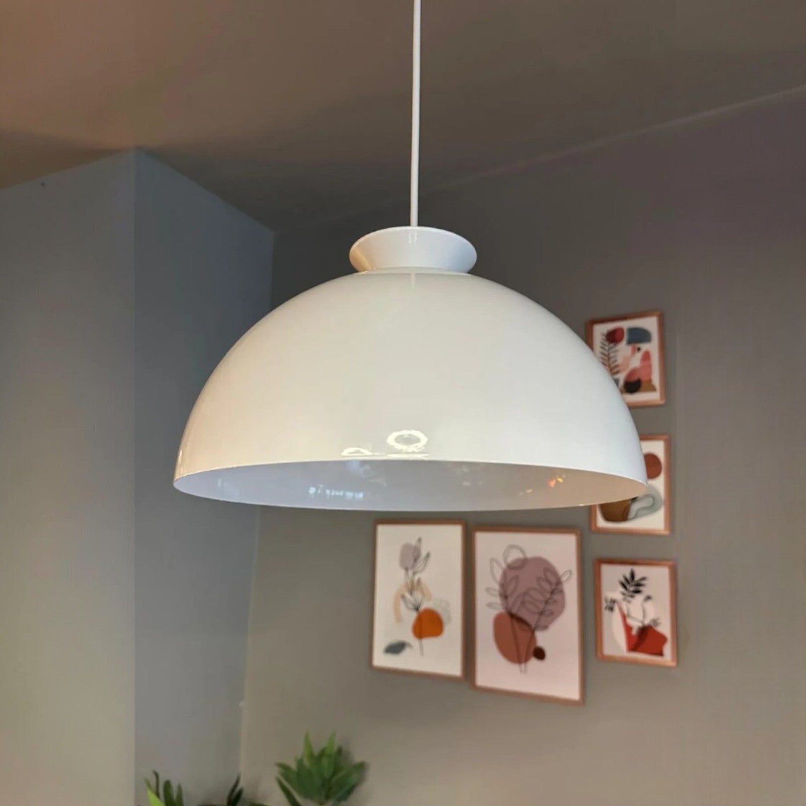 Yimpi Weißer Schalen-Kronleuchter